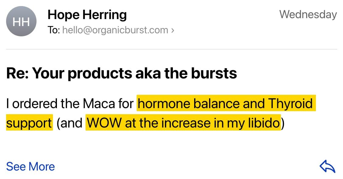 maca hormones quote 2 hope herring